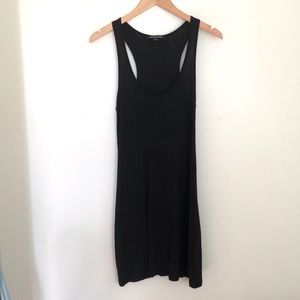 Alexander Wang Black Ribbed Racerback Tank Dress